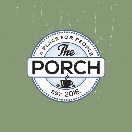 Coffee design with the title 'The Porch, coffe shop'