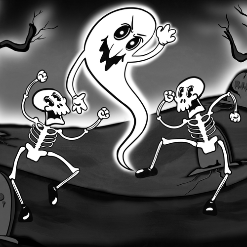 20s design with the title 'Let’s get Spooky'