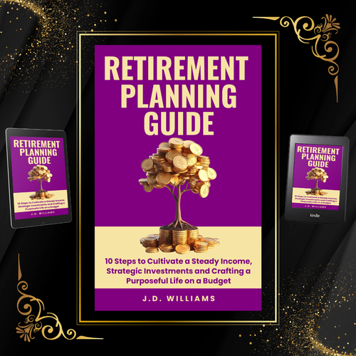 Retirement design with the title 'Book cover for retirement plannig guide'