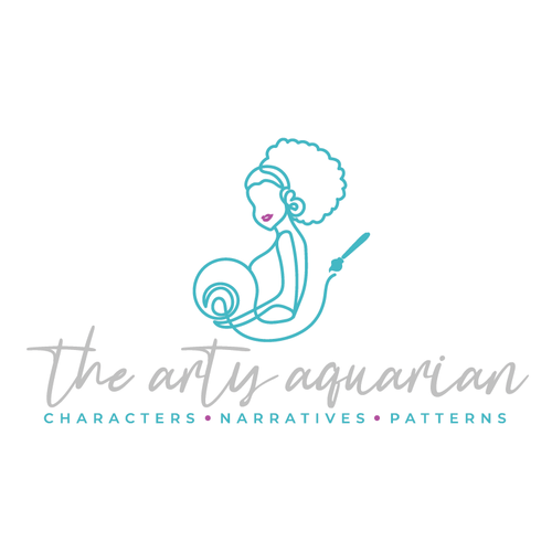 Writing logo with the title 'The Arty Aquarian'