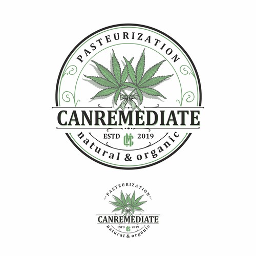 Hemp oil logo with the title 'Canremediate, natural and organic'