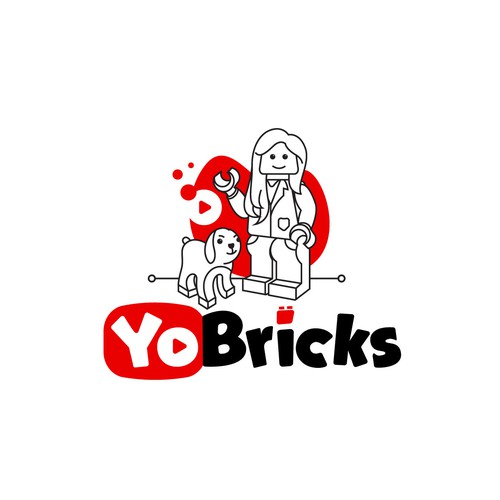 Pet food logo with the title 'Bricks'