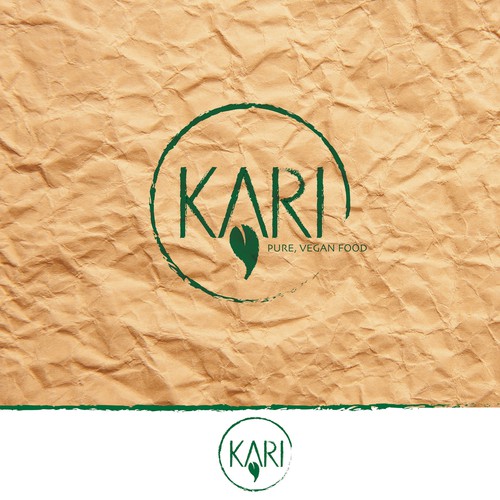 Pure logo with the title 'Pure logo for vegan food company'