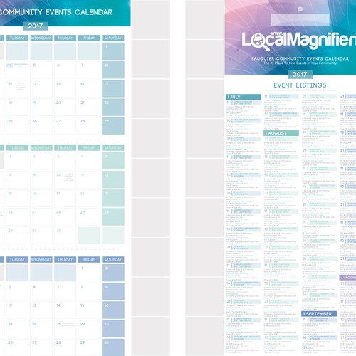 Composition design with the title 'Calendar Design'