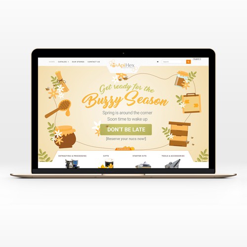 Spring design with the title 'Banner Ad for a Website'