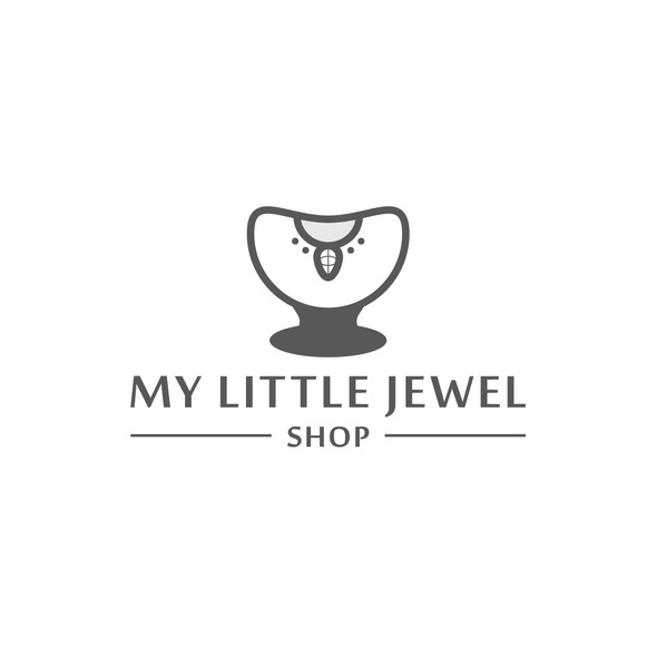 Necklace logo with the title 'My Little Jewel Shop'