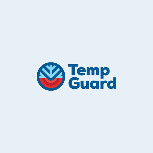 Thick line logo with the title 'Temp Guard'