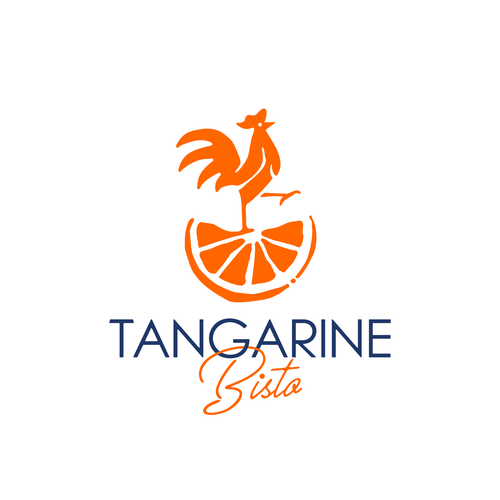 Rooster logo with the title 'Tangarine Bistro logo design.'