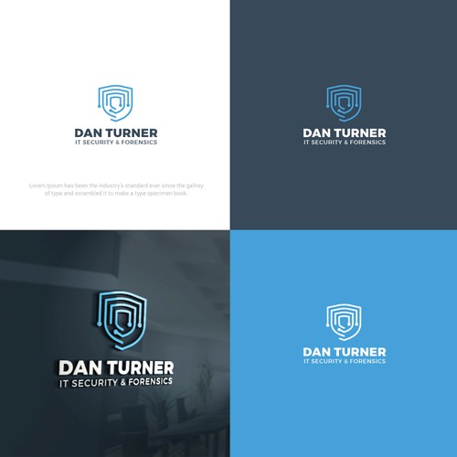 Fingerprint design with the title 'Designed logo for Cyber Security'