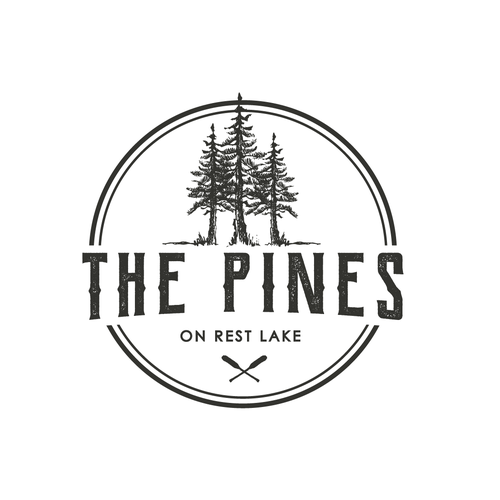 Lake logo with the title 'The Pines logo'