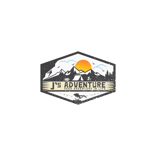 Climbing logo with the title 'js adventure'