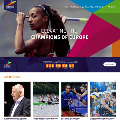 Photo editing design with the title 'European Championships'