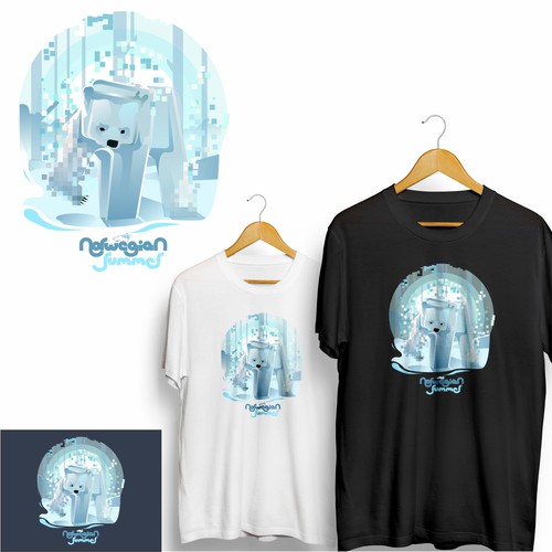 Bear t-shirt with the title 'Polar'