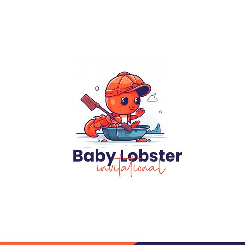 Lobster logo with the title 'Baby Lobster Mascot logo'