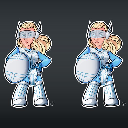 Vector art design with the title 'Mascot for QuantumMaid'