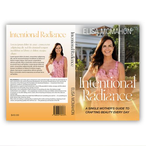 Inspirational book cover with the title 'feminine elegant inspirational book cover design '