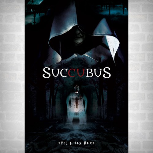 Evil design with the title 'SuccubuS - Horror Movie Poster'