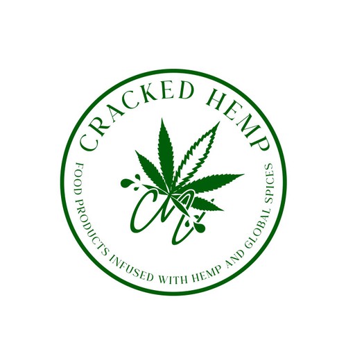 Marijuana logo with the title 'Cracked Hemp '