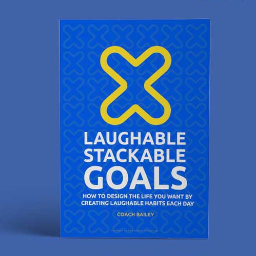 Journal design with the title 'Book Interior Design / Laughable Stackable Goals'