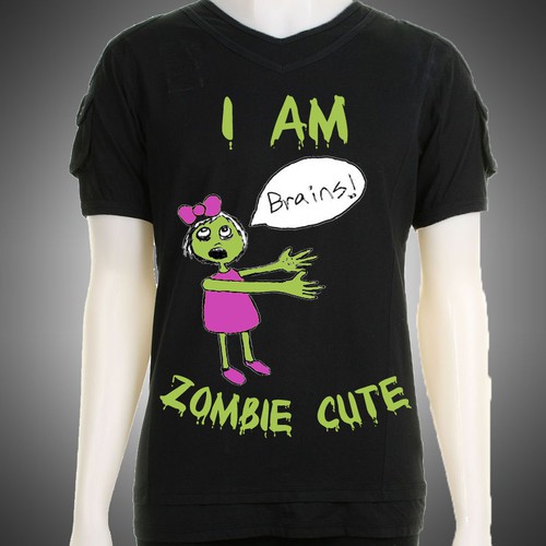 Zombie t-shirt with the title 'Sidecca Zombie T-shirt Design'