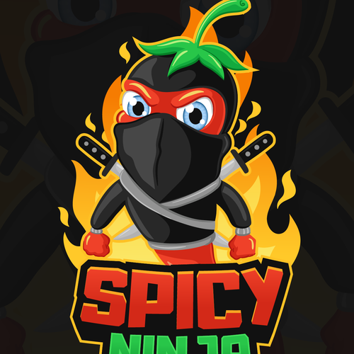 Ninja logo with the title 'Spicy Ninja logo'