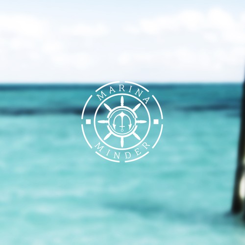 Seafood logo with the title '⛵ Logo Design for Marina Minder ⚓'