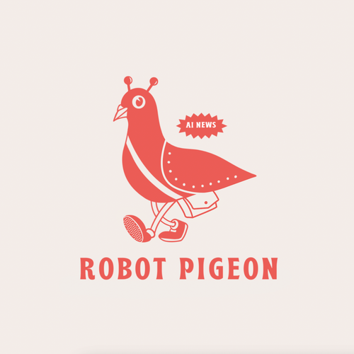 Pigeon logo with the title 'Robot pigeon'