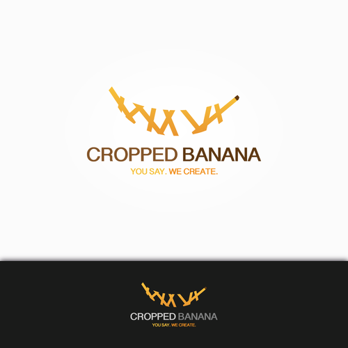 Banana logo with the title 'concept art for a design company'