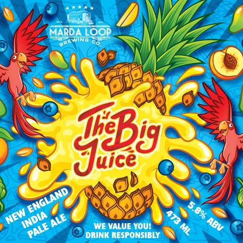 Craft label with the title 'Beer Can Label Design'