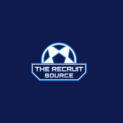 Soccer ball logo with the title 'Logo for online Soccer recruitment website'