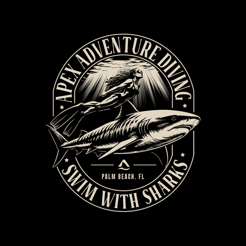 Shark design with the title 'T shirt Design'