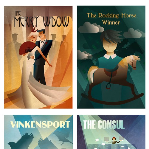 Art Deco artwork with the title 'Opera Saratoga'