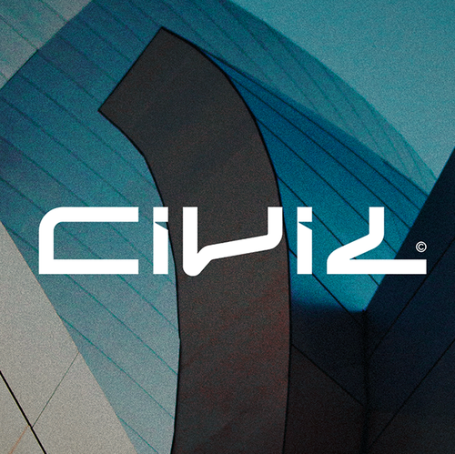 Civil design with the title 'CIVIL Brand logo design'