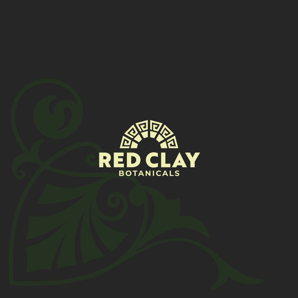 Aztec logo with the title 'Logo Design for Red Clay Botanicals'