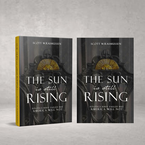 Political book cover with the title 'book cover for scott w rasmussen'