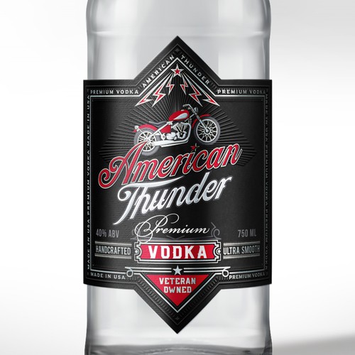 Package label with the title 'Premium American Vodka'