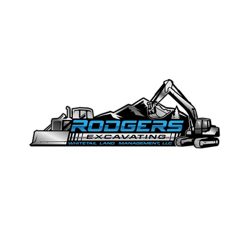 Heavy equipment logo with the title 'ROGERS EXCAVATING'