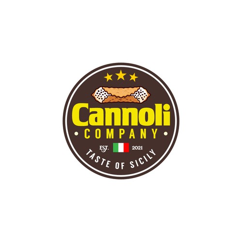 Italian cuisine logo with the title 'Cannoli Company'