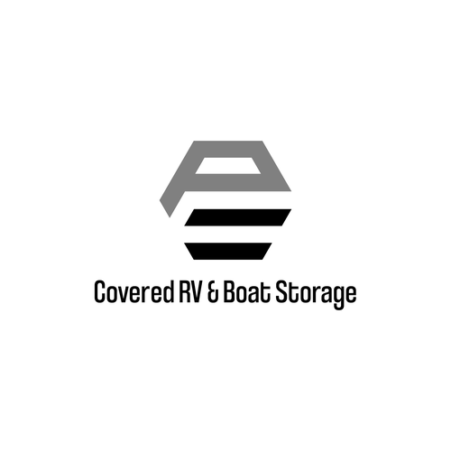 Motorcycle logo with the title 'simple and modern logo for parking and storage'