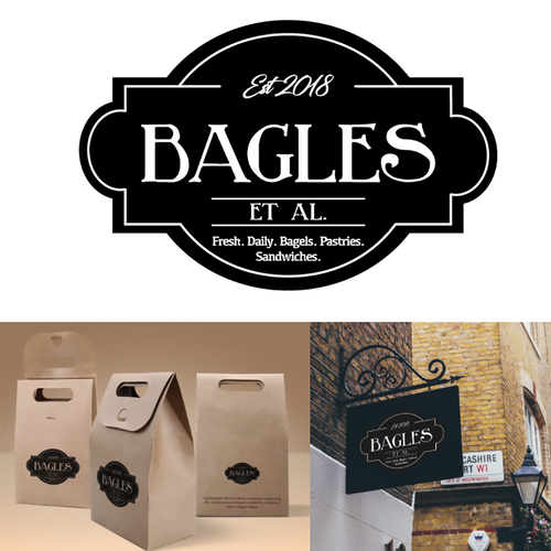 Bakery brand with the title 'Bagles shop'
