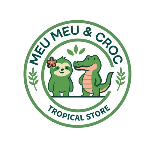 Cartoon character illustration with the title 'Logo concept for kids product'