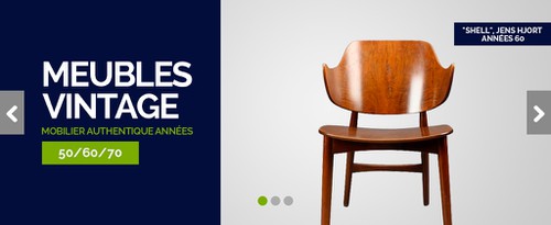 Chair design with the title 'Design Vintage Furniture Banner'