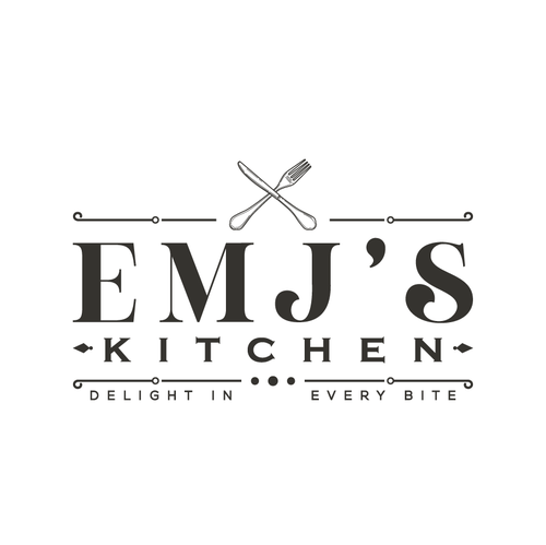 Kitchen logo with the title 'Logo for "EMJ'S Kitchen"'