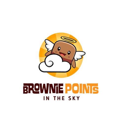 Brownie logo with the title 'Playful and Fun Logo for Brownie Points'