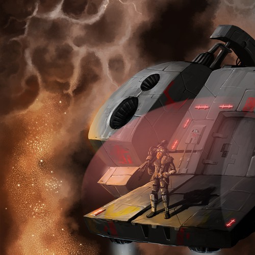 Fantasy design with the title 'Sci fi illustration for Future Fantasy Publishing'