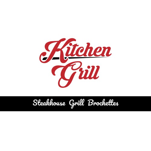 Steakhouse logo with the title 'Logo Concept For Grill'
