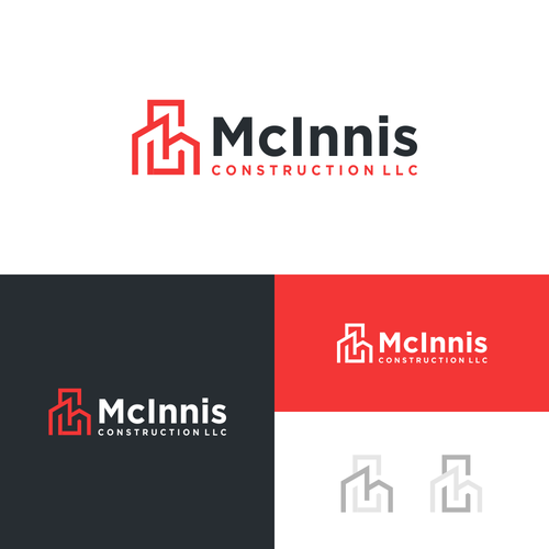 Residential logo with the title 'M + C + Building and House '
