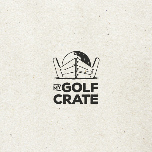 Golf ball logo with the title 'Logo for golf crate'