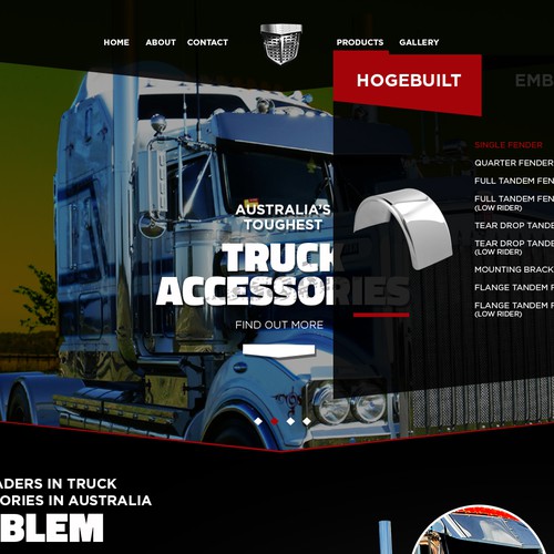 Australia website with the title 'Truck Accessories Web Page'