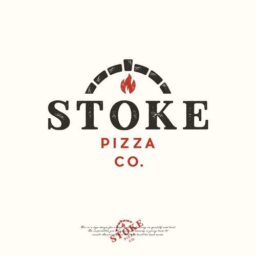 Premium logo with the title 'Rustic and simple logo design for Stoke pizza company'